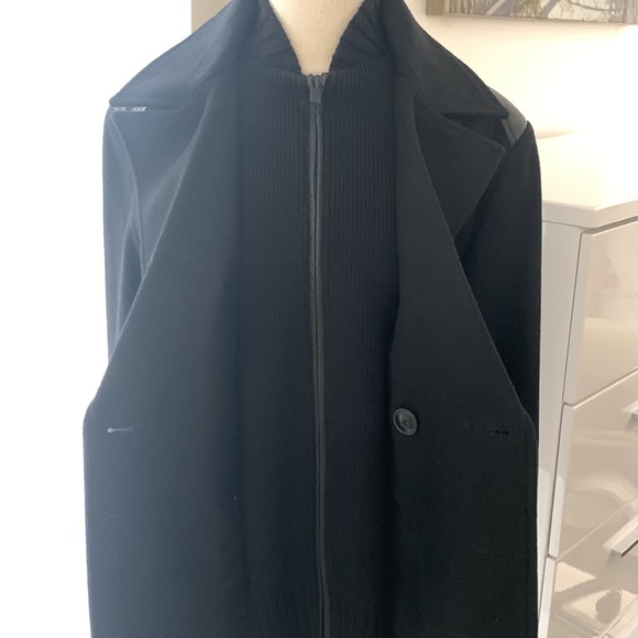 Kenneth Cole Reaction Black Wool Jacket/Peacoat size S - Picture 9 of 17